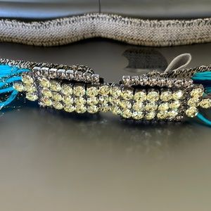 Exquisite J Crystal Elastic Belt